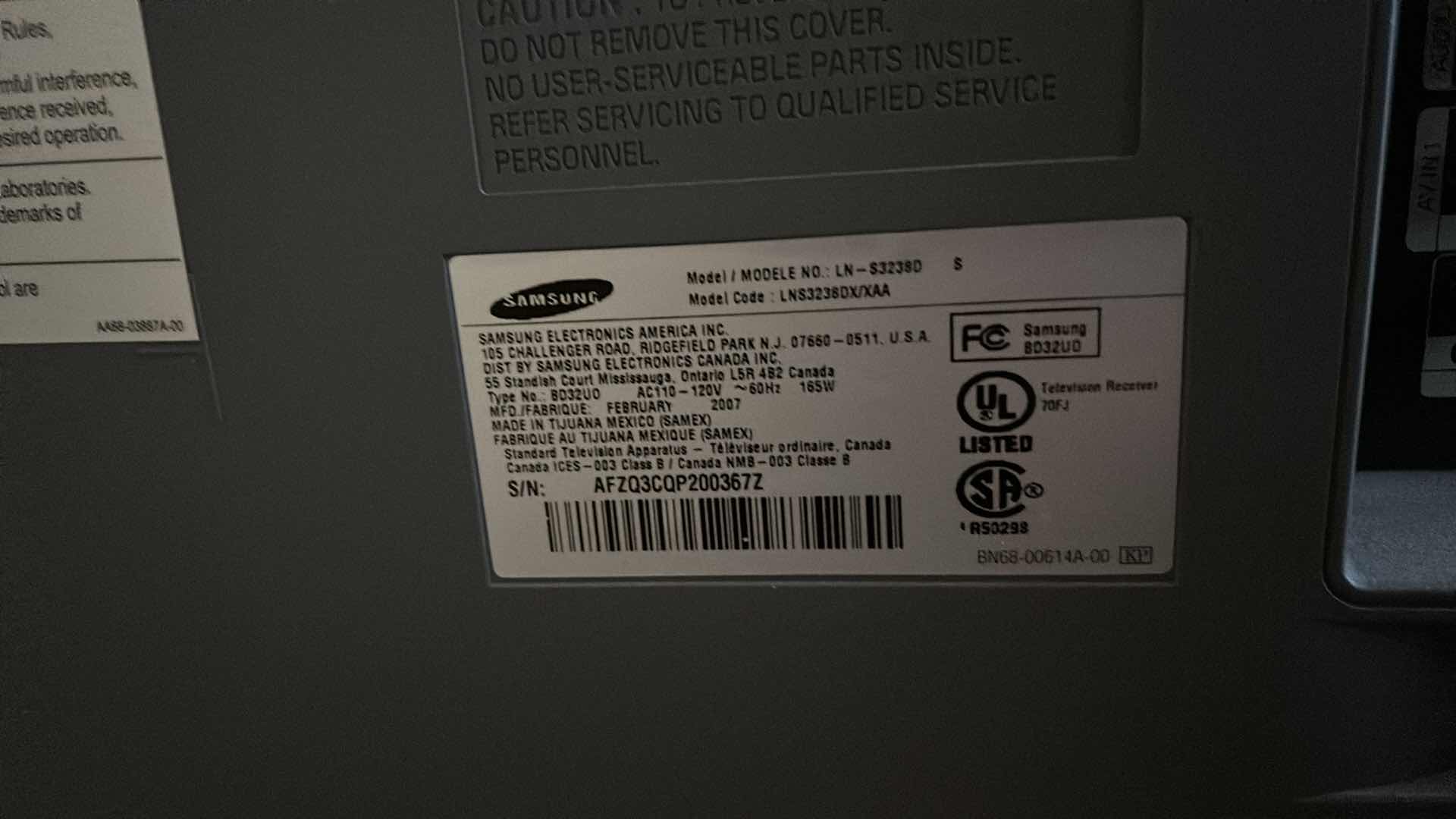 Photo 1 of 31” SAMSUNG TV WITH REMOTE