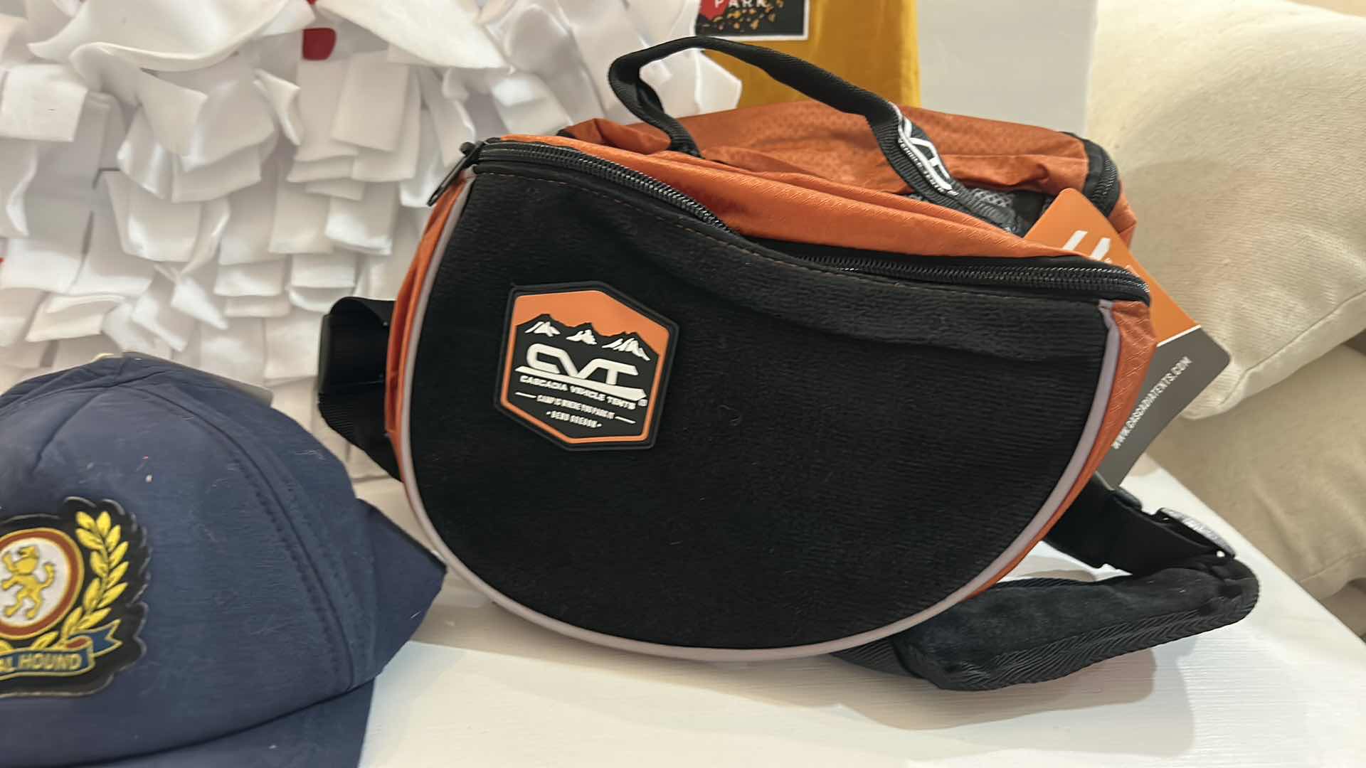 Photo 1 of NEW SMALL DOG ASSORTMENT, 1 BACKPACK/SADDLE BAG, 2 TOP PAW TEE SHIRTS, 4 COLLARS, 1 TOP PAW DOG HAT AND A SNUFFLE MAT