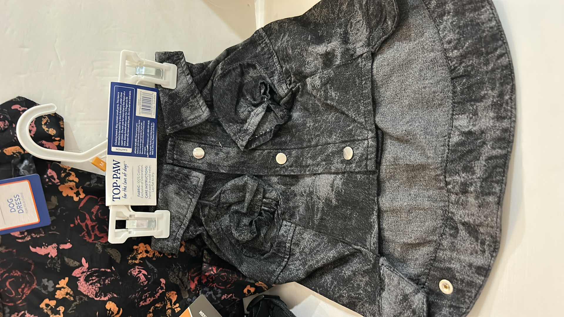 Photo 1 of NEW MEDIUM DOG ASSORTMENT, SADDLEBAG / BACKPACK, DOG DRESS, DEMIM JACKET AND 2 COLLARS