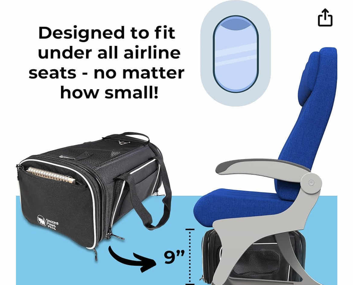 Photo 1 of NEW SMILING PAWS PETS AIRLINE APPROVED EXPANDABLE PET CARRIER 17” x 11” x 9” $69.99