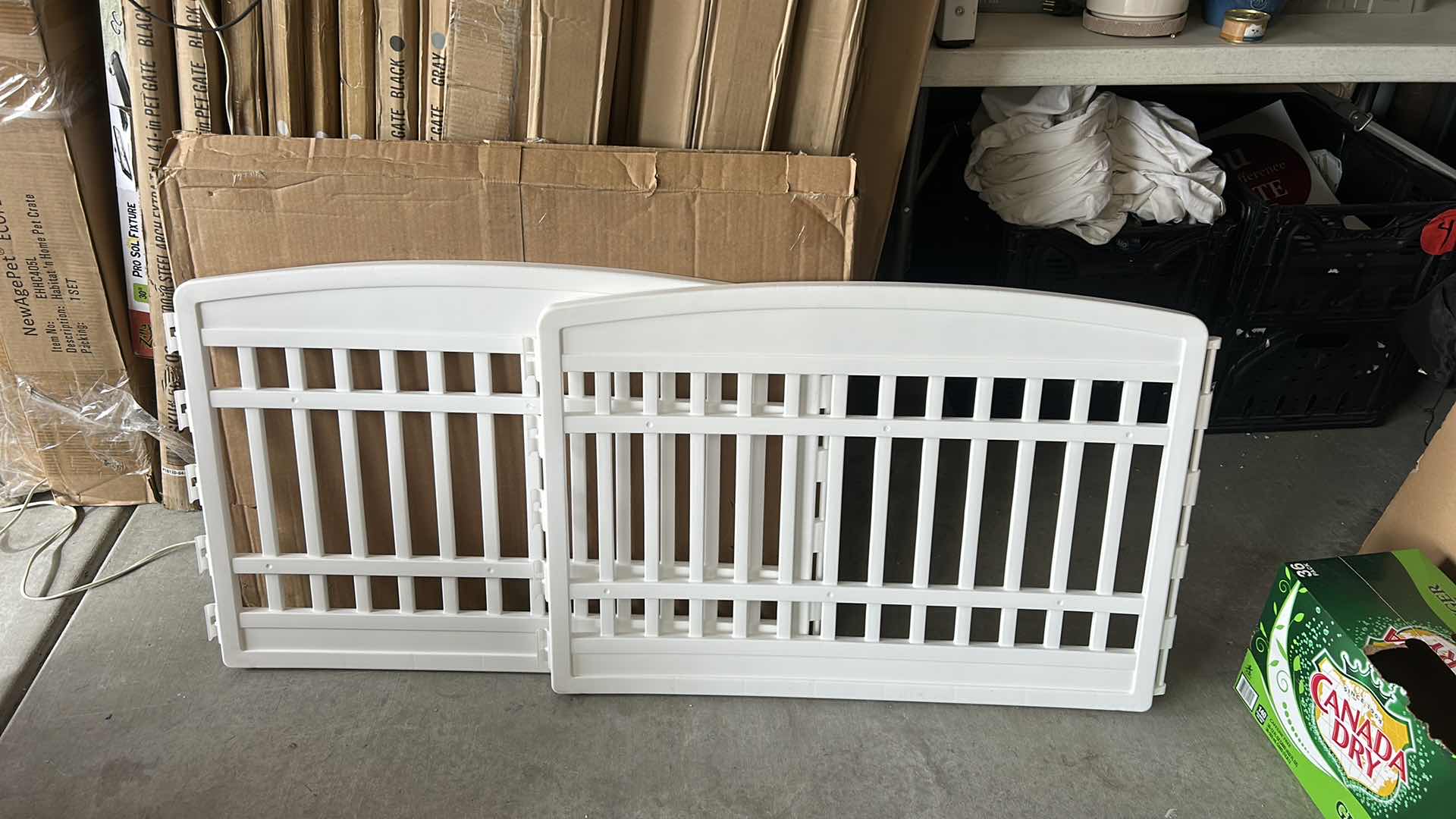 Photo 3 of NEW WHITE 2PC PLASTIC GATE  2 - 34” x 24”
