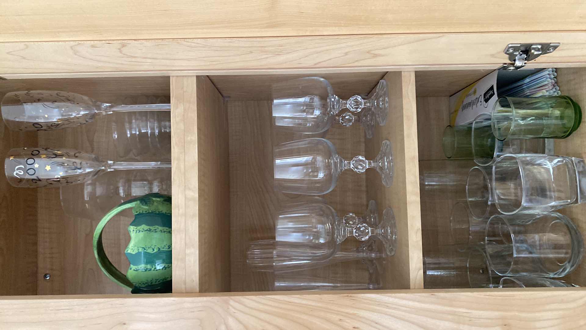 Photo 1 of CONTENTS OF KITCHEN CABINET BARWARE