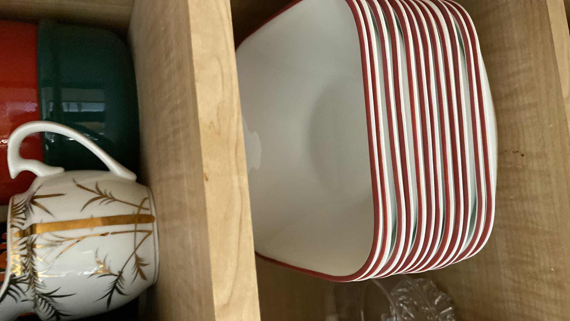 Photo 1 of CONTENTS OF KITCHEN CABINET DISHES CUPS AND MORE