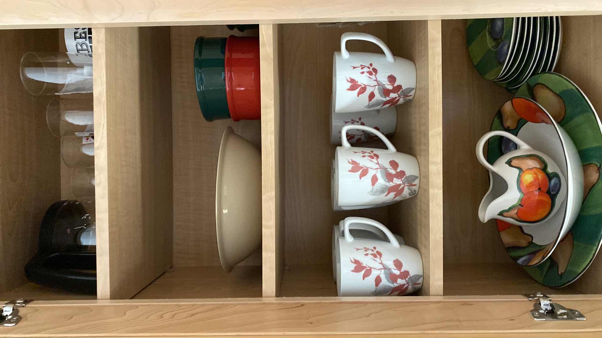 Photo 1 of CONTENTS OF KITCHEN CABINET DISHES CUPS AND MORE