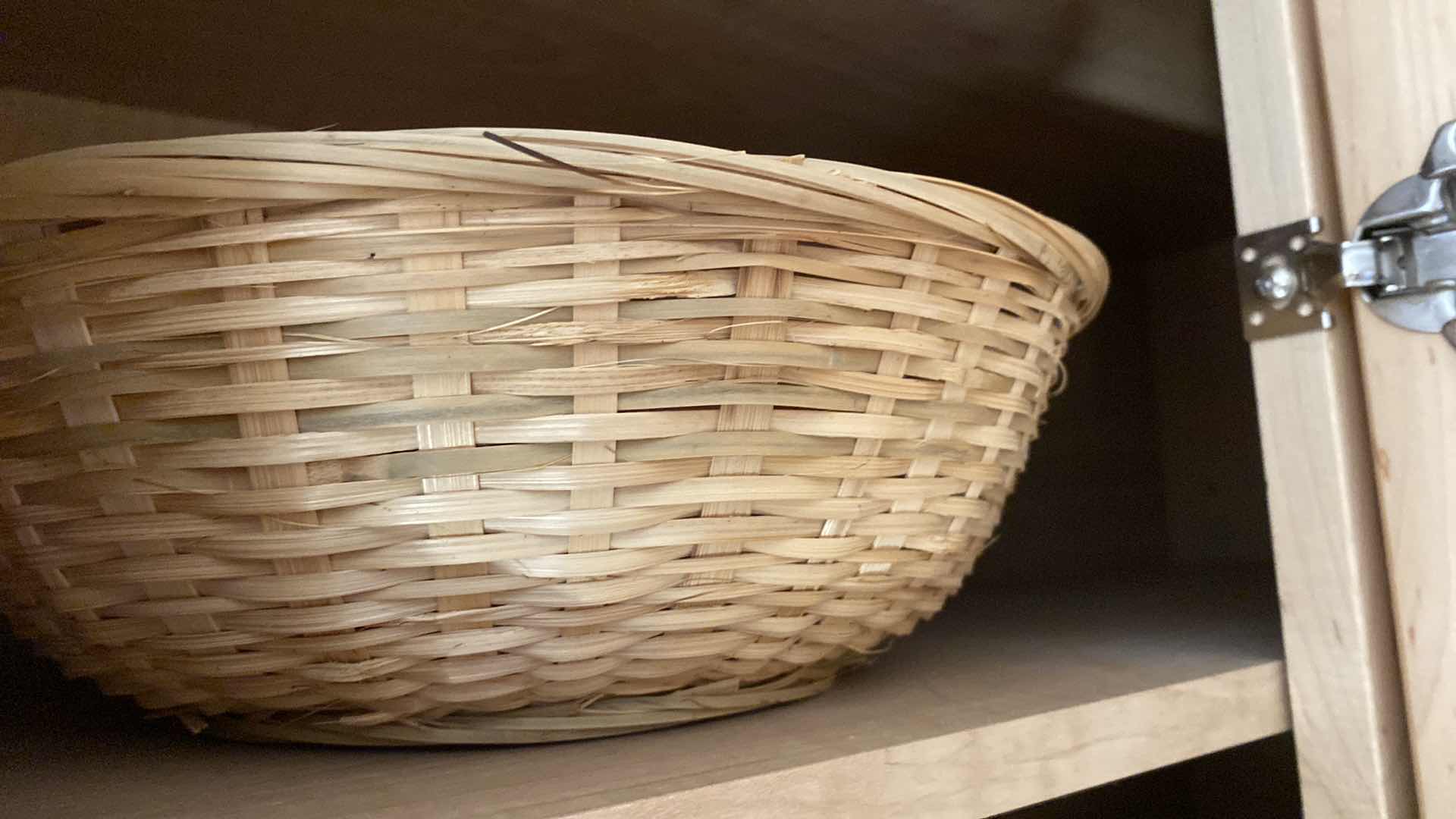 Photo 1 of CONTENTS OF KITCHEN CABINET MIXING BOWLS MEASURING CUPS BASKETS