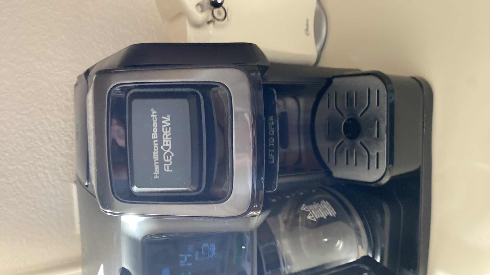 Photo 1 of HAMILTON BEACH FLEX BREW, KNIFE BLOCK WITH VARIOUS BRAND KNIVES ABD OSTER CAN OPENER