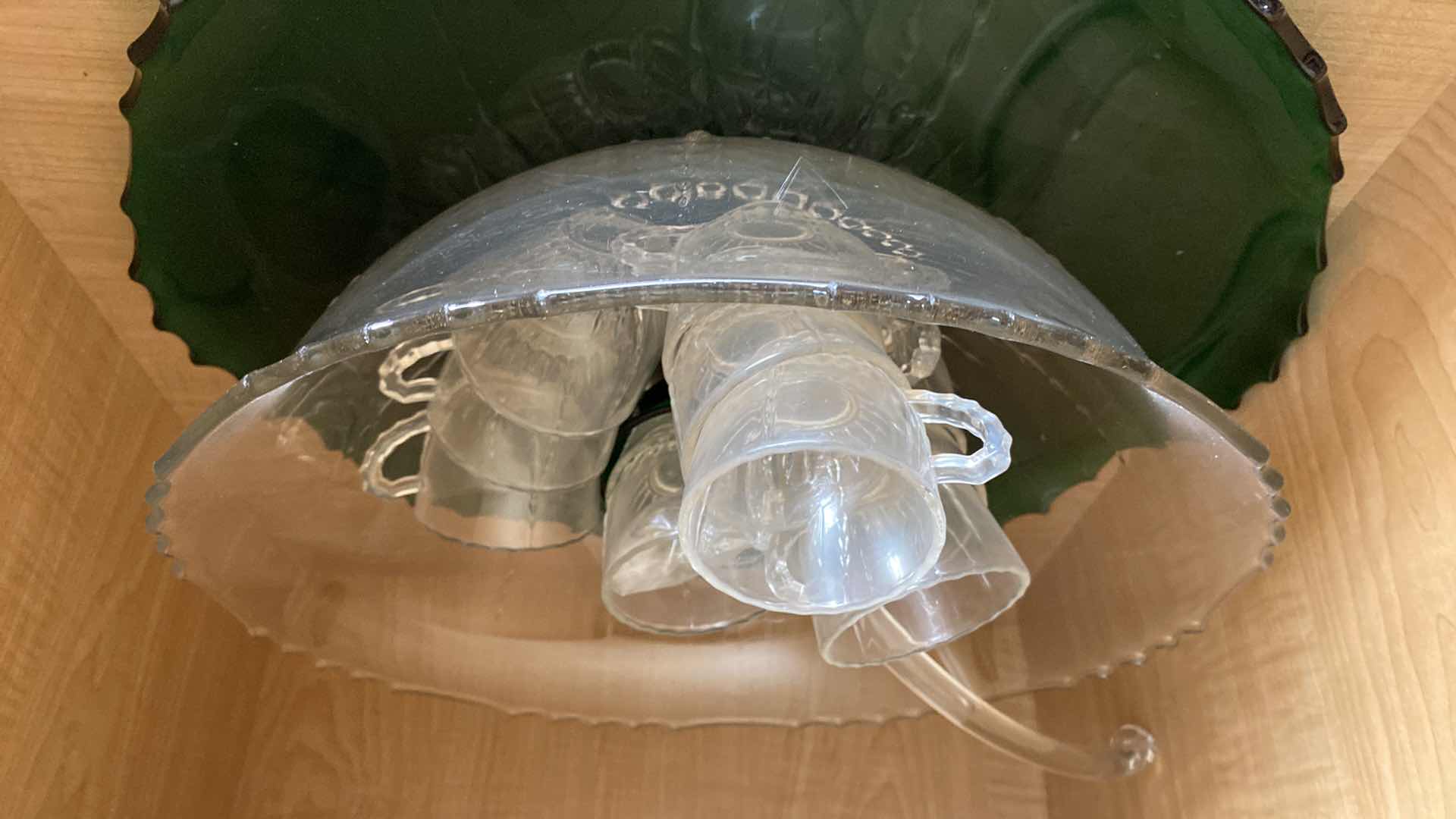 Photo 1 of CONTENTS OF CABINET PUNCH BOWL AND PLATTER