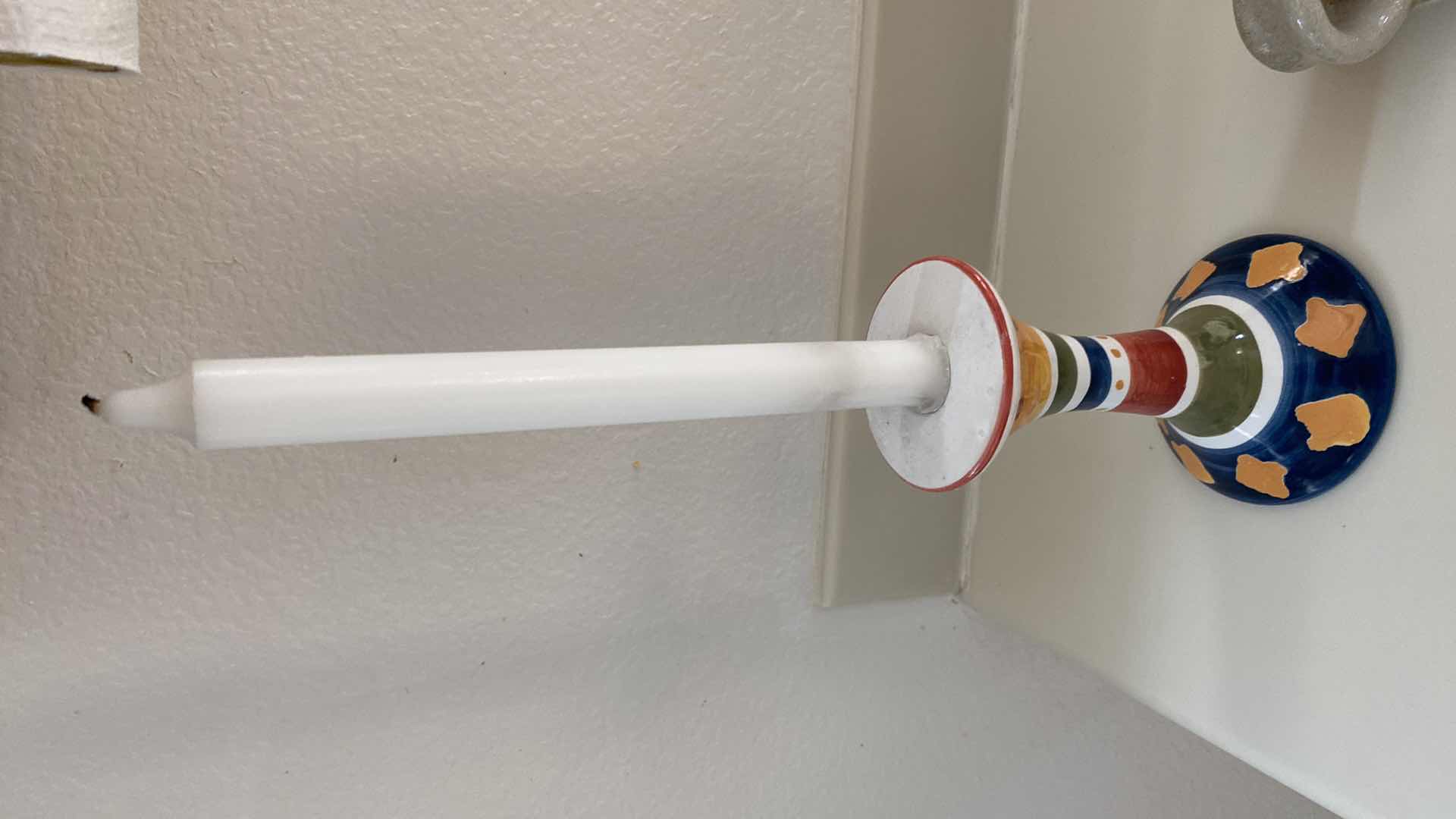 Photo 1 of POTTERY PITCHER H 12” AND CANDLE STICKS