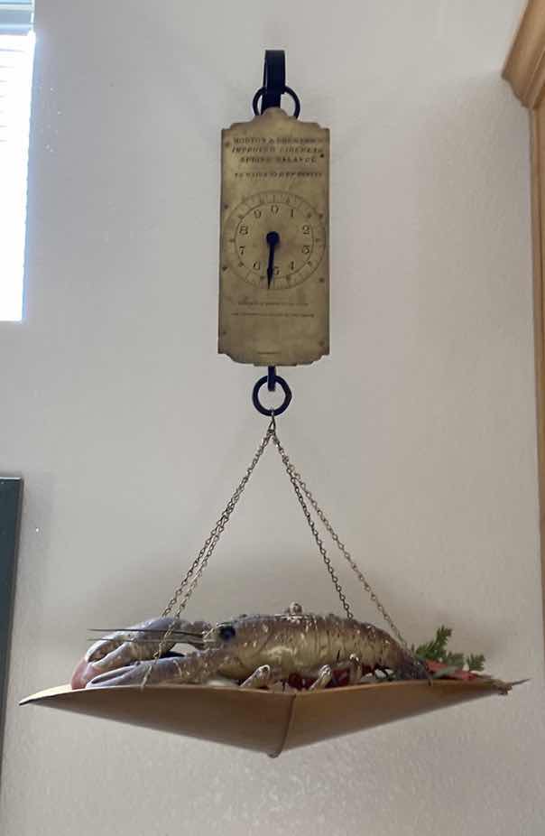 Photo 1 of VINTAGE MORTON & BREMNERS SCALE WITH DECOR 18” x 27”