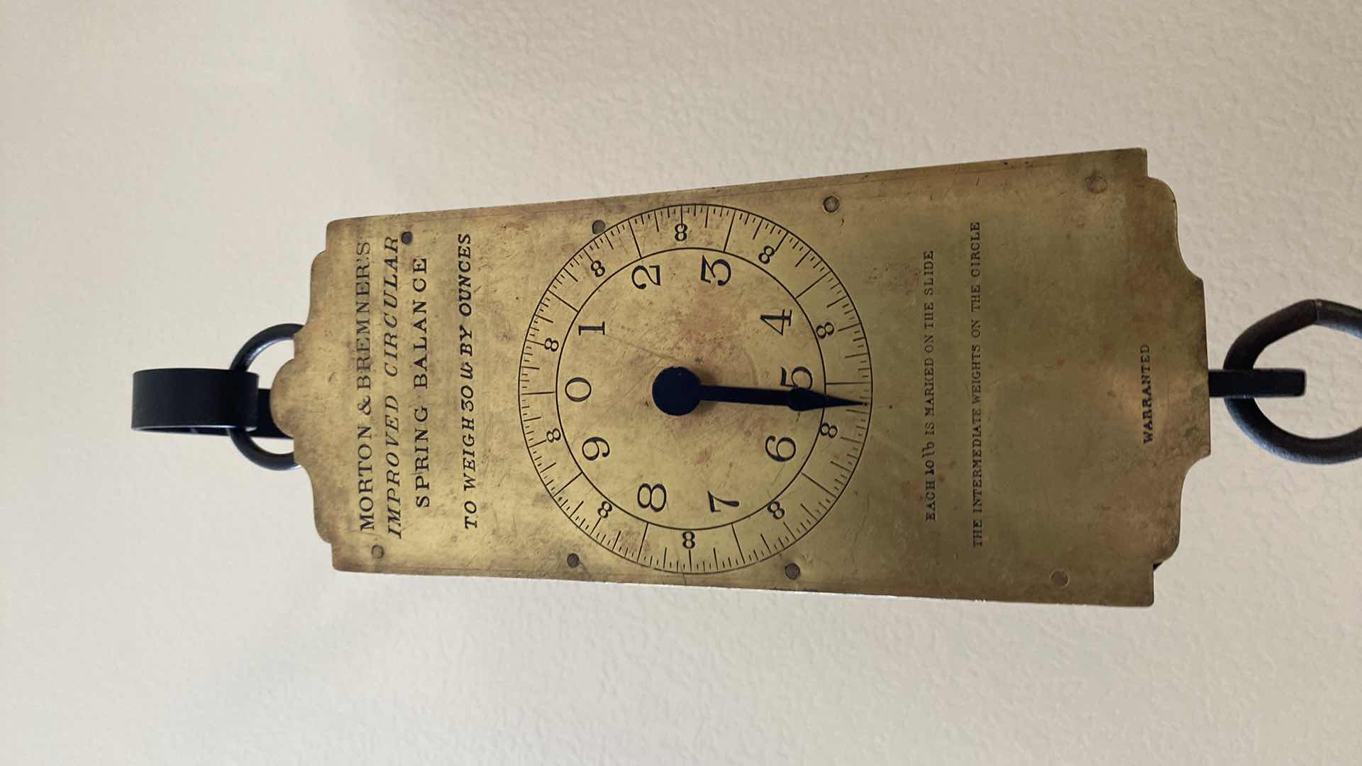 Photo 1 of VINTAGE MORTON & BREMNERS SCALE WITH DECOR 18” x 27”