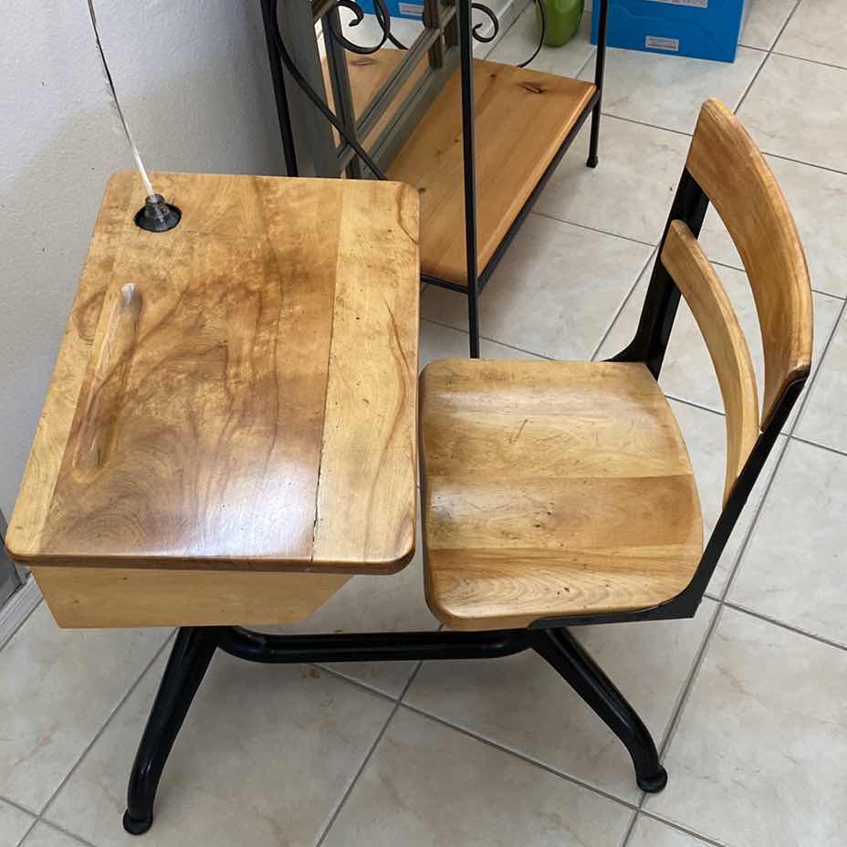 Photo 1 of VINTAGE MAPLE SCHOOL DESK 28“ x 21“ H 30”