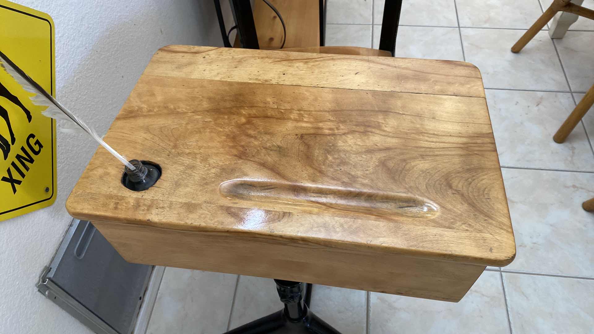 Photo 1 of VINTAGE MAPLE SCHOOL DESK 28“ x 21“ H 30”