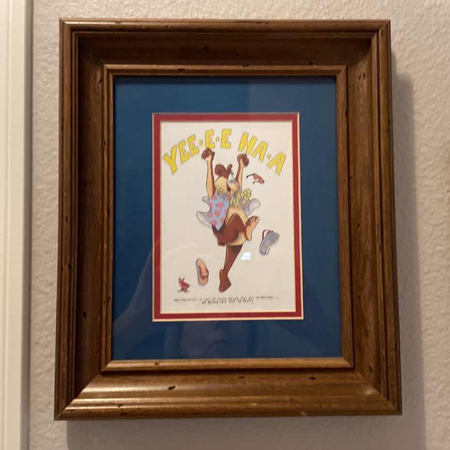 Photo 1 of 4 - WOOD FRAMED VARIOUS GENRES ARTWORK LARGEST 15 1/2” x 13“