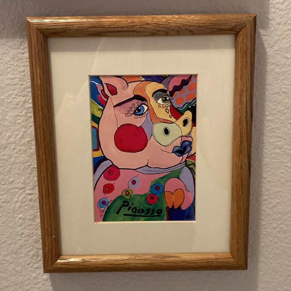 Photo 1 of 4 - WOOD FRAMED VARIOUS GENRES ARTWORK LARGEST 15 1/2” x 13“