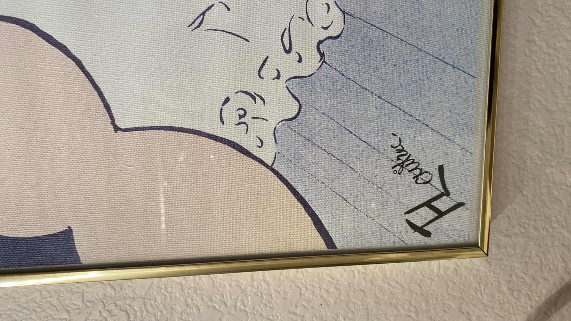 Photo 1 of PAIR OF FRAMED FRENCH CANVAS ARTWORK 18” x 24“