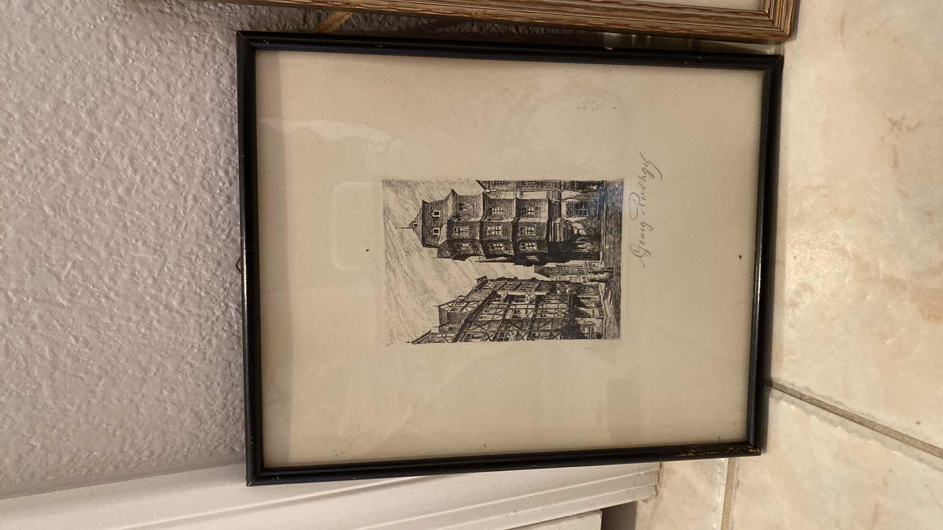 Photo 1 of 3 - FRAMED ARTWORK VARIOUS GENRES LARGEST 12 1/2” x 11 1/2”