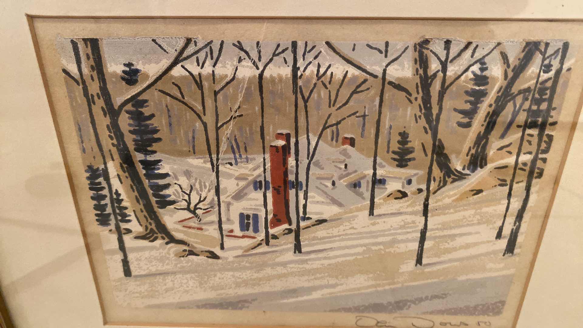 Photo 1 of 3 - FRAMED ARTWORK VARIOUS GENRES LARGEST 12 1/2” x 11 1/2”