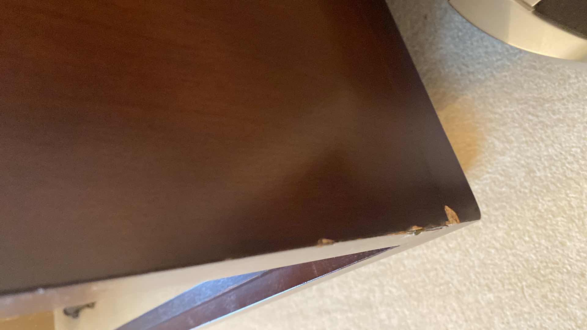 Photo 1 of ENTERTAINMENT CENTER 78“ x 19“ H80” LAMINATE PEELING AND CHIPPED, CONTENTS NOT INCLUDED
