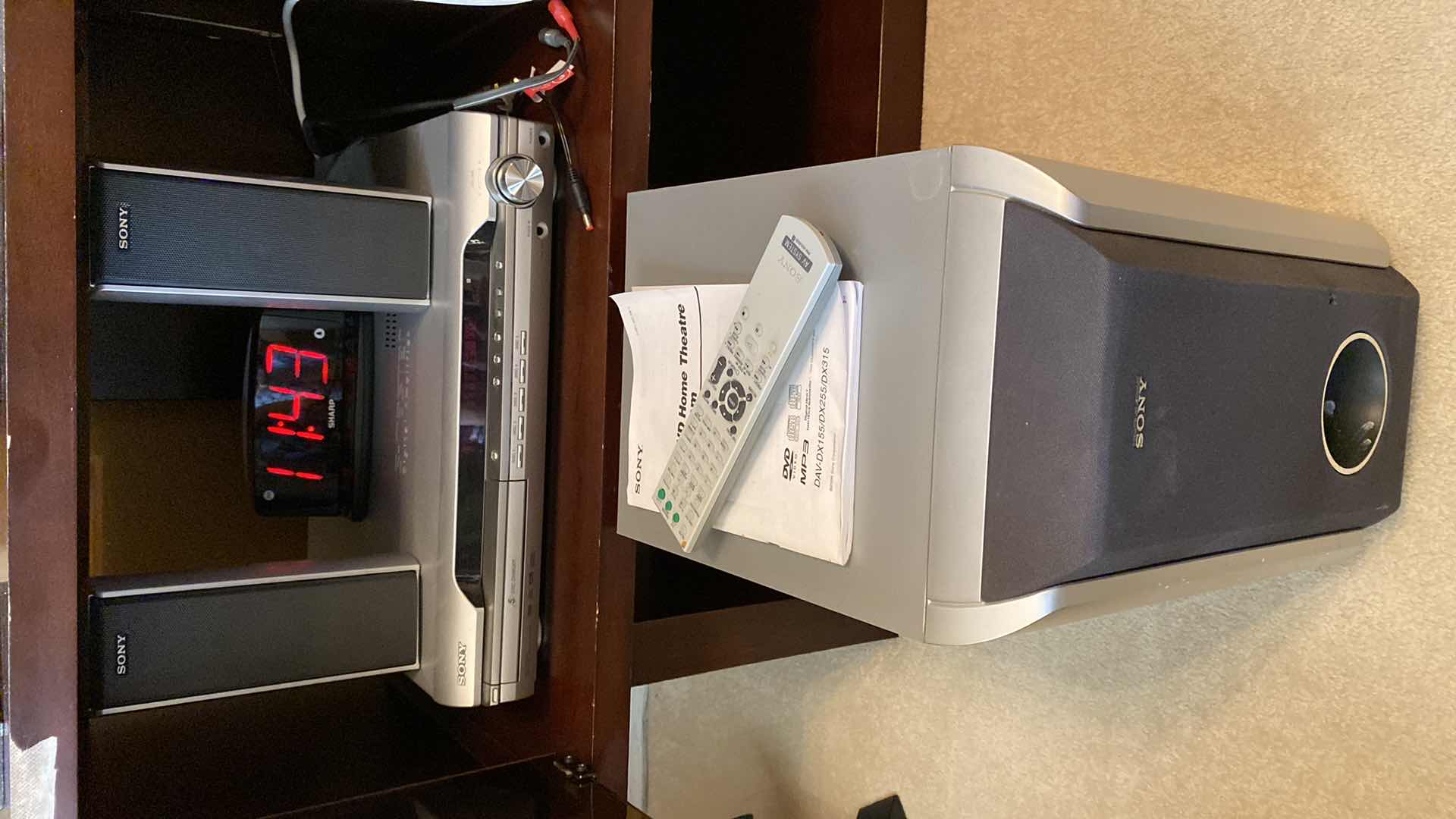 Photo 1 of SONY DVD HOME THEATRE SYSTEM WITH REMOTE- BUYER TO DISCONNECT AND CLOCK