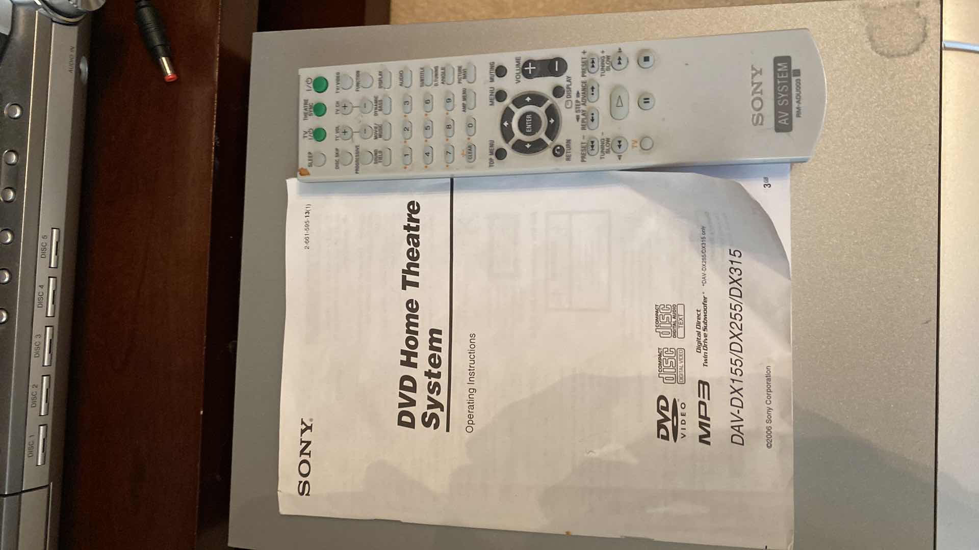 Photo 1 of SONY DVD HOME THEATRE SYSTEM WITH REMOTE- BUYER TO DISCONNECT AND CLOCK