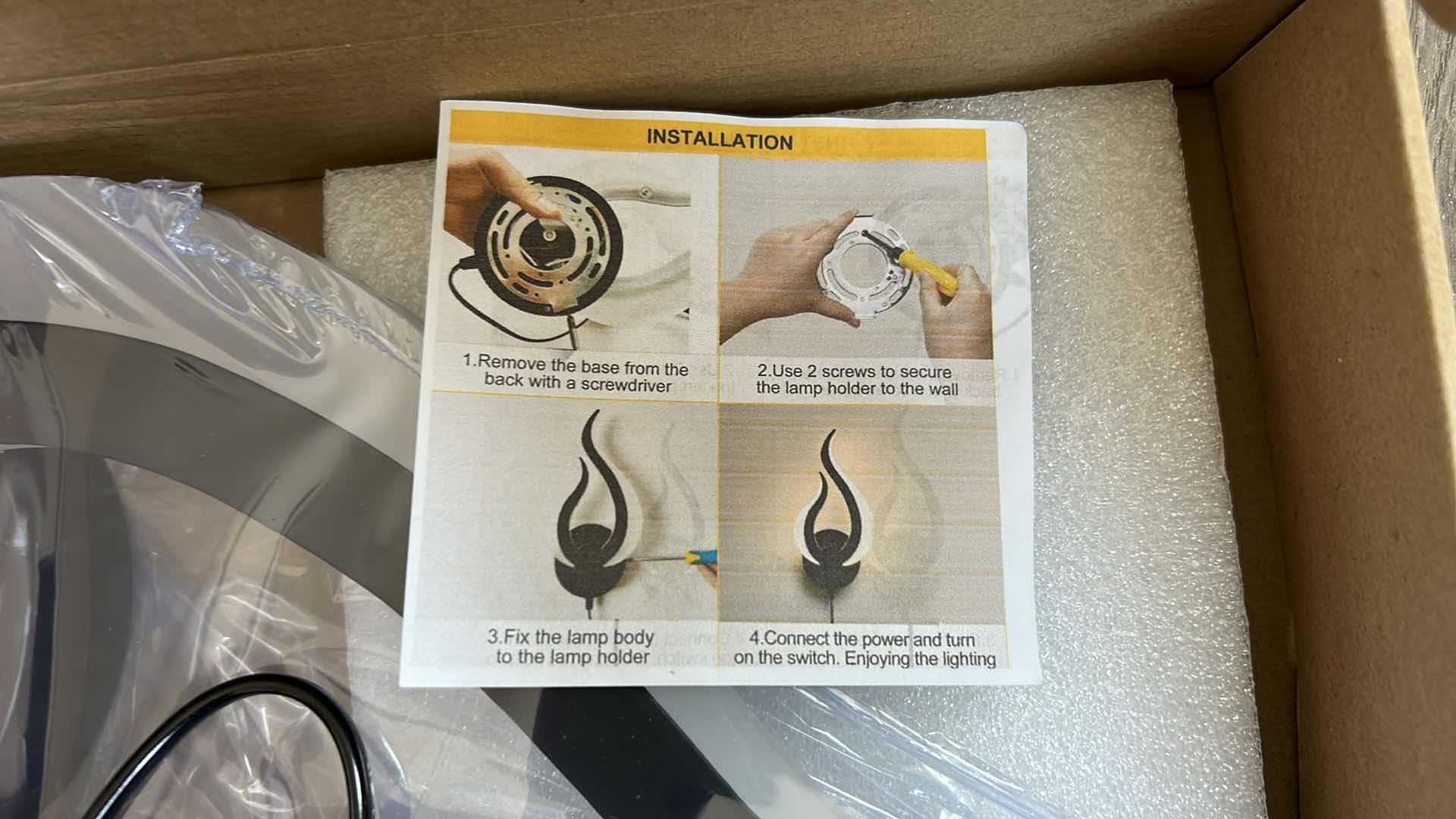 Photo 1 of 2 NEW IN BOX LIGHTLESS DIMMABLE WALL SCONCE H14”