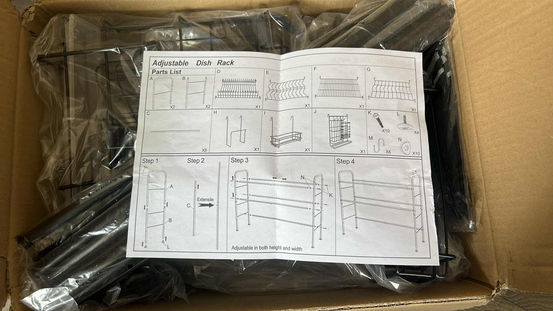Photo 1 of NEW IN BOX ADJUSTABLE DISH RACK