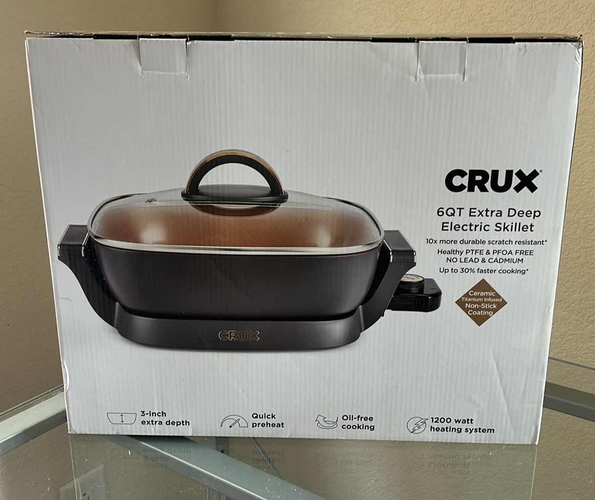 View 1 of NEW IN HOC CRUX 6 QT EXTRA DEEP ELECTRIC SKILLET