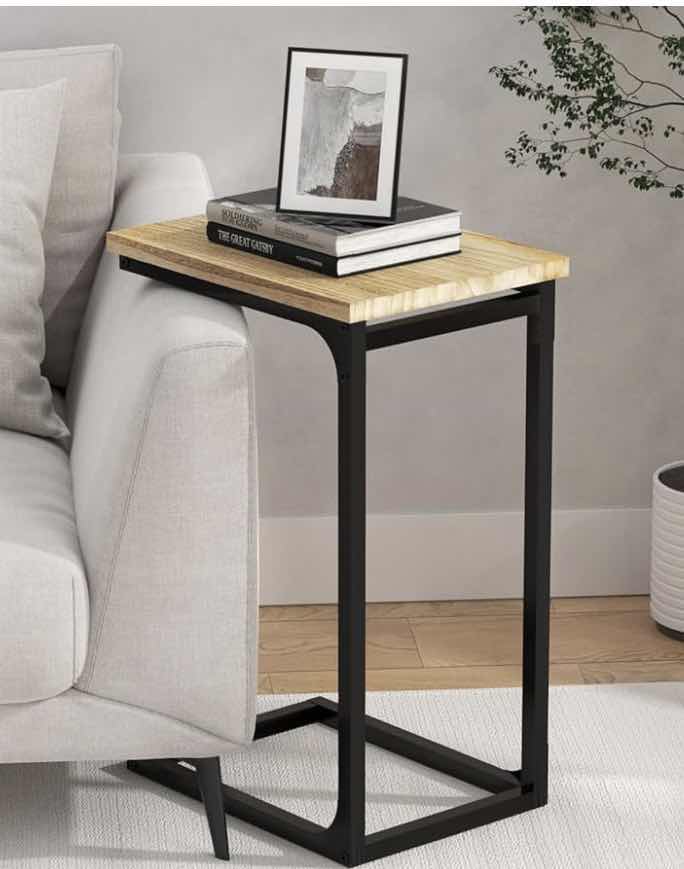 Photo 1 of NEW IN BOX - C-SHAPED BASKET SIDE TABLE