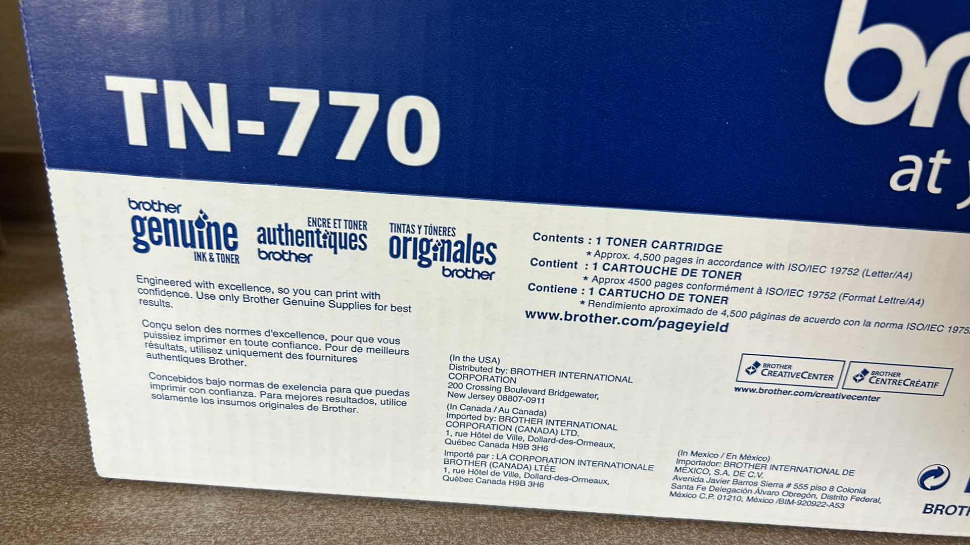 Photo 1 of NEW BROTHER TN-77 TONER CARTRIDGE