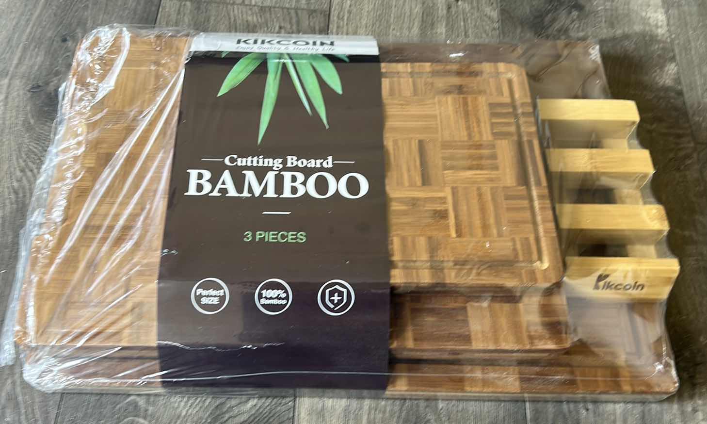 Photo 1 of NEW BAMBOO 3 PC CUTTING BOARD SET