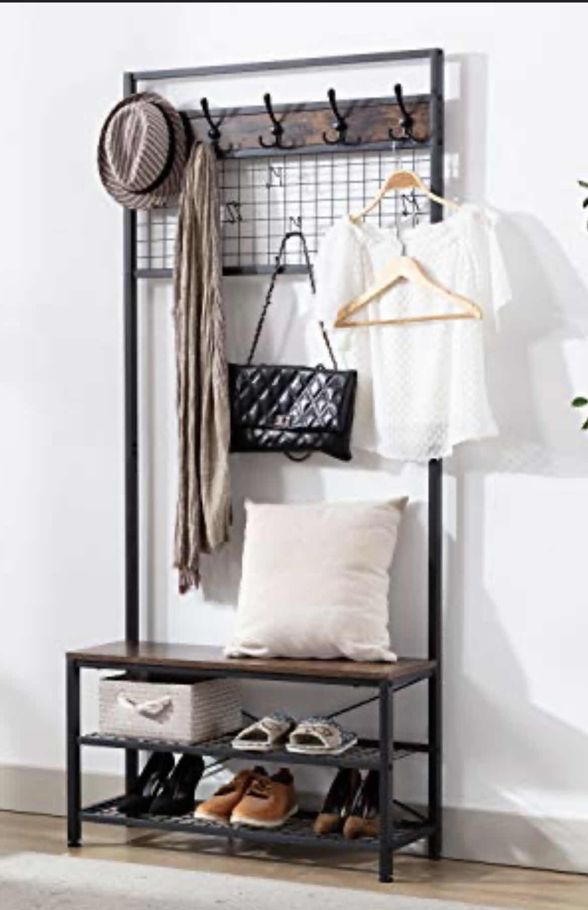 Photo 1 of NEW DYHOME COAT RACK HALL TREE RUSTIC BROWN
