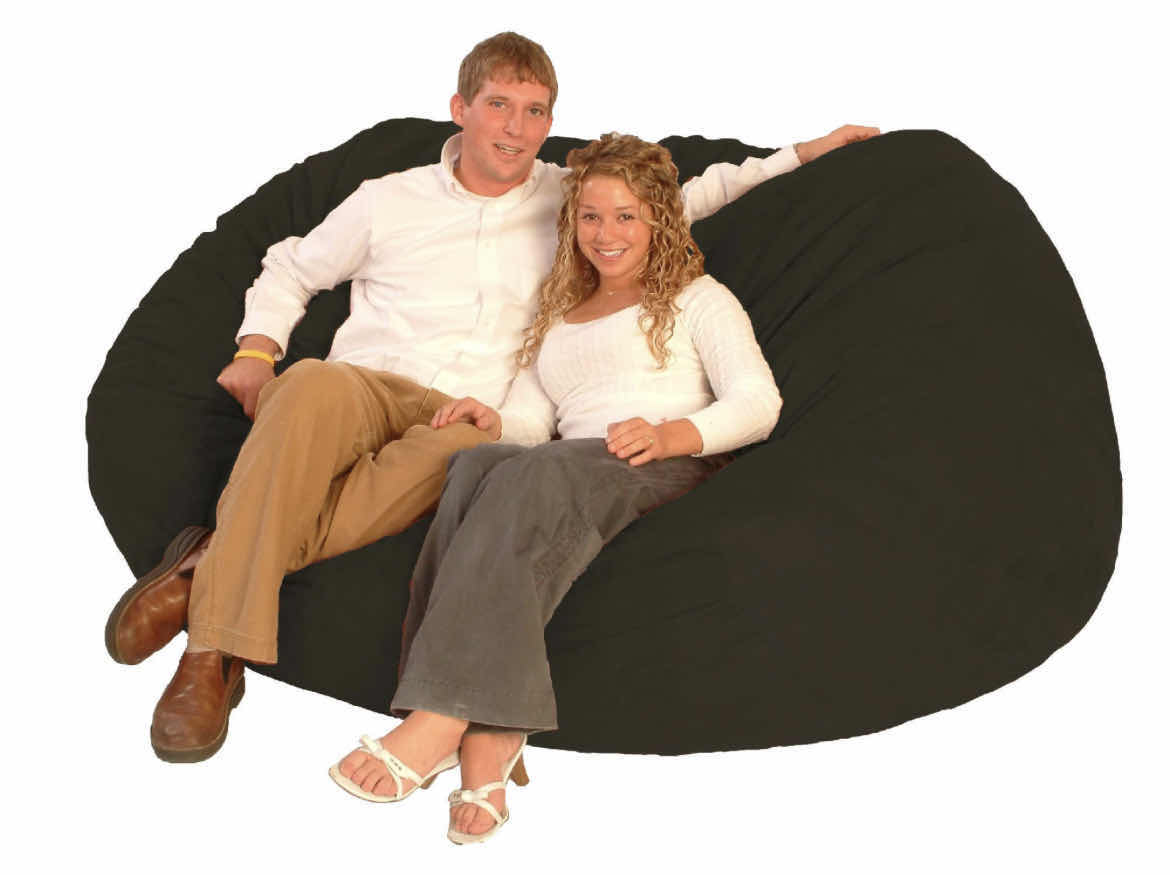 Photo 1 of 7’ XXL HUGE FUFF CHAIR IN BLACK ONYX COMFORT SUEDE