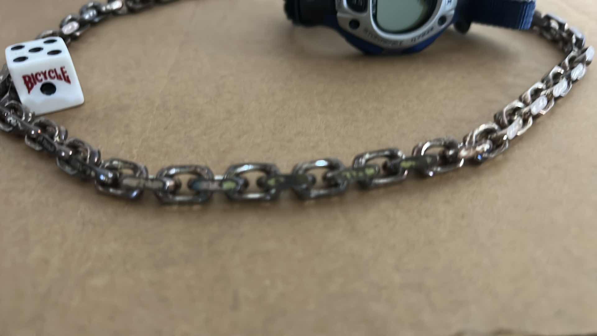 Photo 1 of 2 MENS WATCHES, CHUNKY CHAIN AND DIE