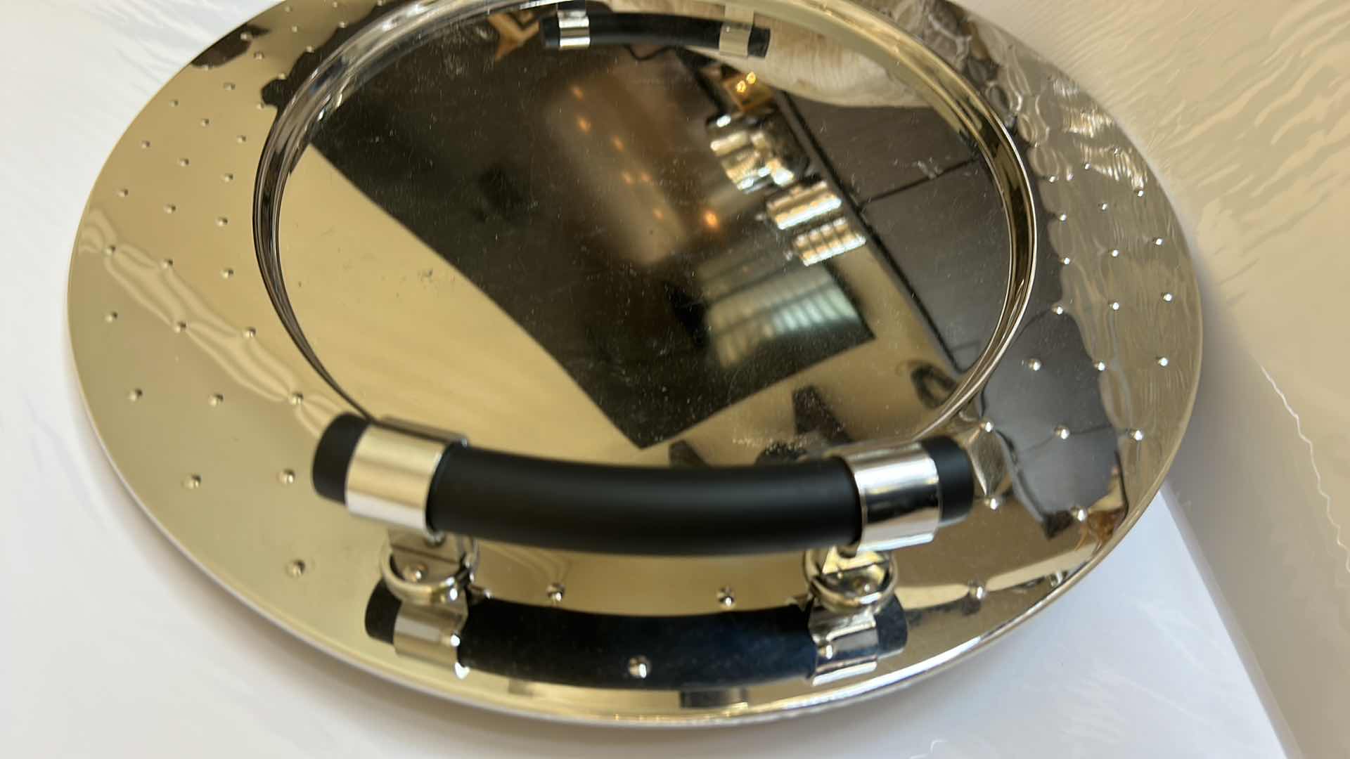 Photo 1 of ALESSIO ITALY INOX 18/10 SILVER 
SERVING TRAY 23”