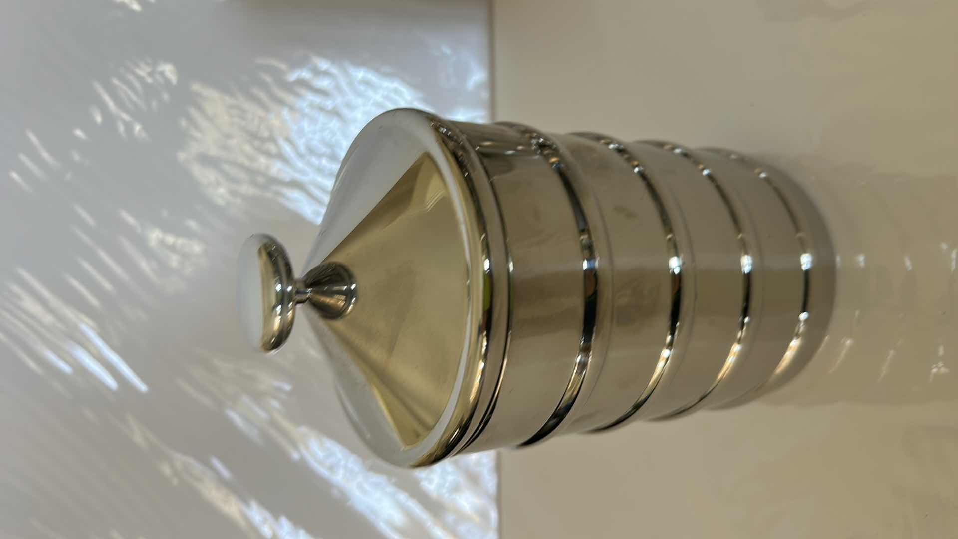 Photo 1 of ALESSIO ITALY INOX 18/10 SILVER  3 PC CANISTER SET