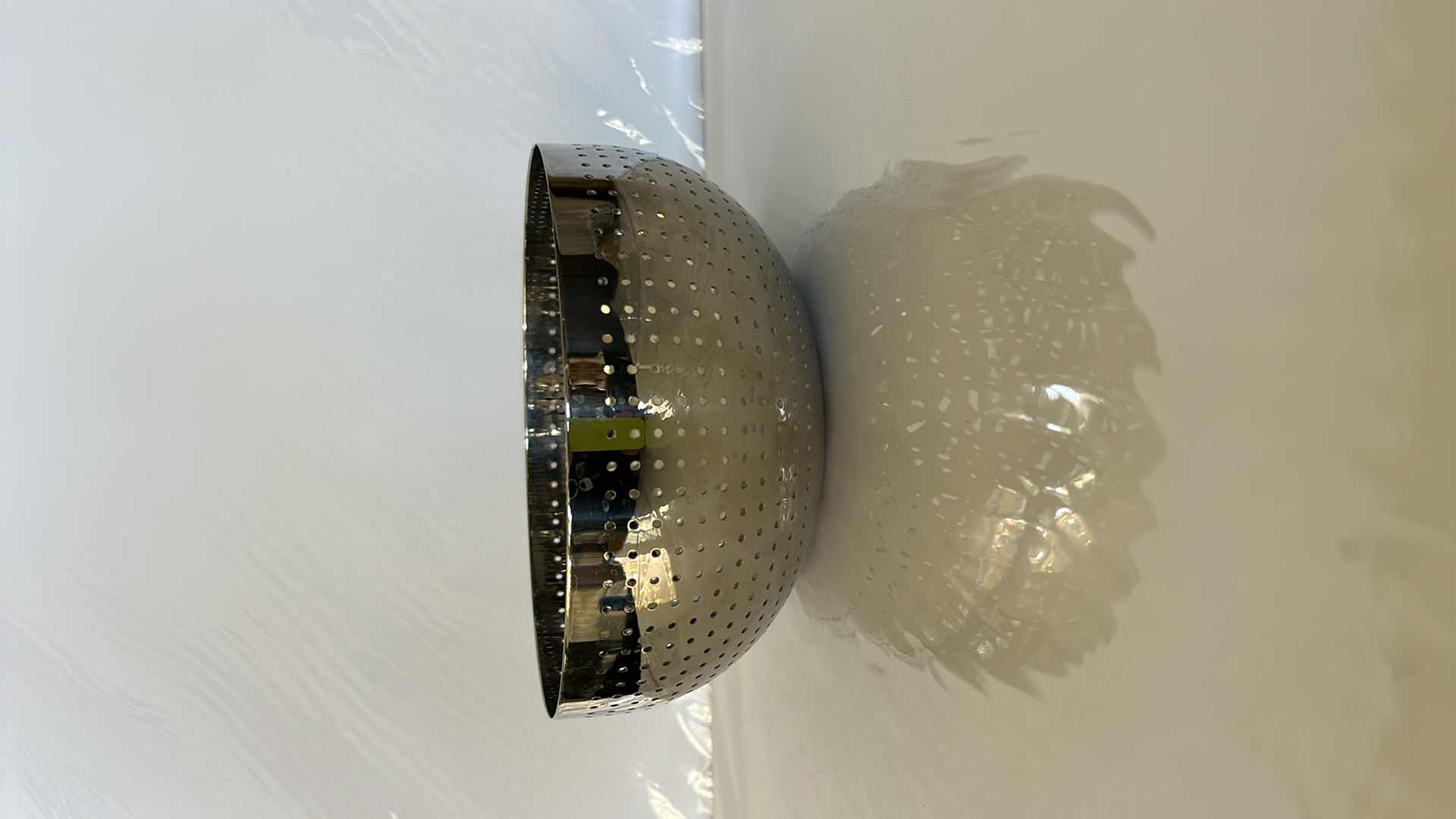 Photo 1 of ALESSIO ITALY INOX 18/10 SILVER BOWL WITH HOLES 8 1/4” x 3 and three-quarter inches