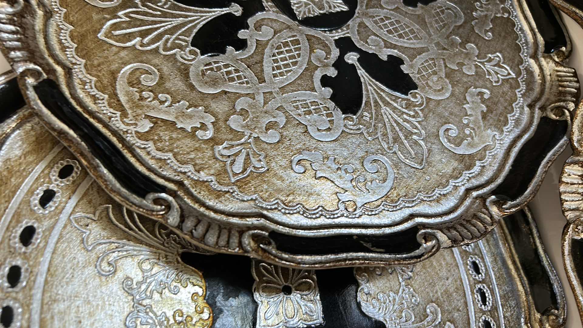 Photo 1 of 6 ORNATE PLATE CHARGERS OR WALL DECOR 13” ROUND