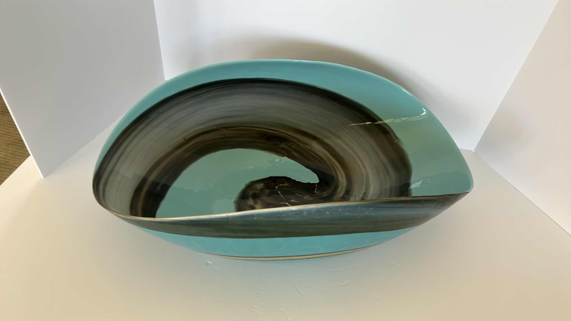 Photo 1 of  ANTHROPOLOGIE GLASS BOWL 20 1/2” x 12 1/2 x 7”