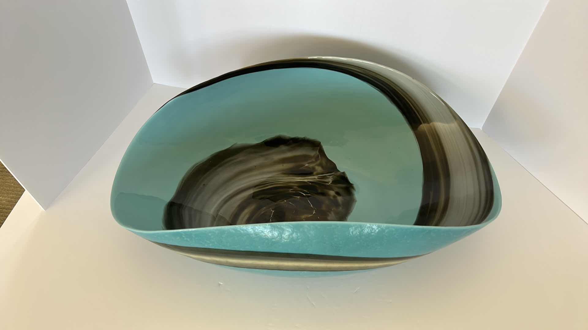 Photo 1 of  ANTHROPOLOGIE GLASS BOWL 20 1/2” x 12 1/2 x 7”
