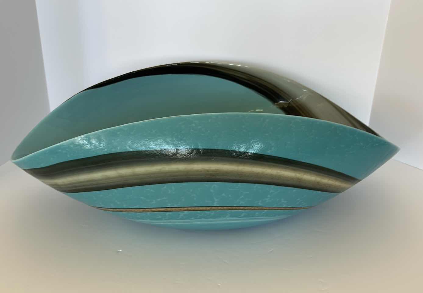 Photo 1 of  ANTHROPOLOGIE GLASS BOWL 20 1/2” x 12 1/2 x 7”