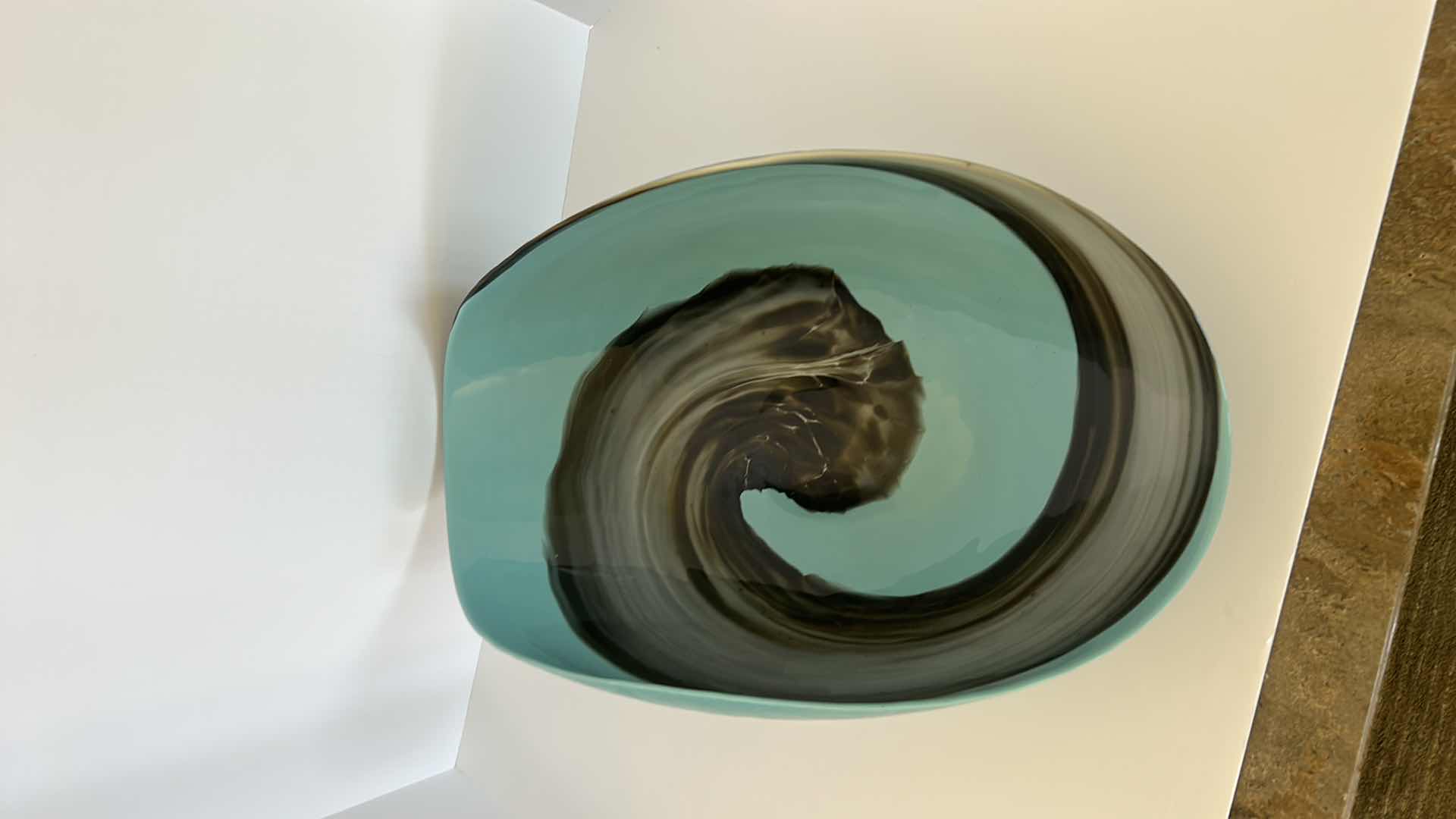 Photo 1 of  ANTHROPOLOGIE GLASS BOWL 20 1/2” x 12 1/2 x 7”