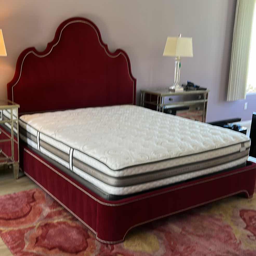 Photo 6 of BURGANDY VELVET HEADBOARD AND SURROUND 78” x 89” x H75”