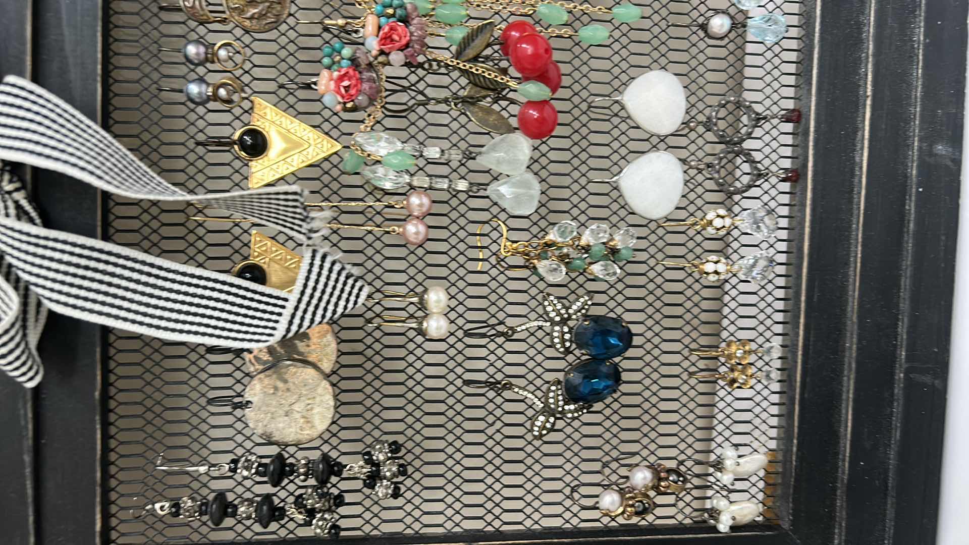 Photo 1 of COSTUME JEWELRY ASSORTMENT- EARRINGS WITH STAND