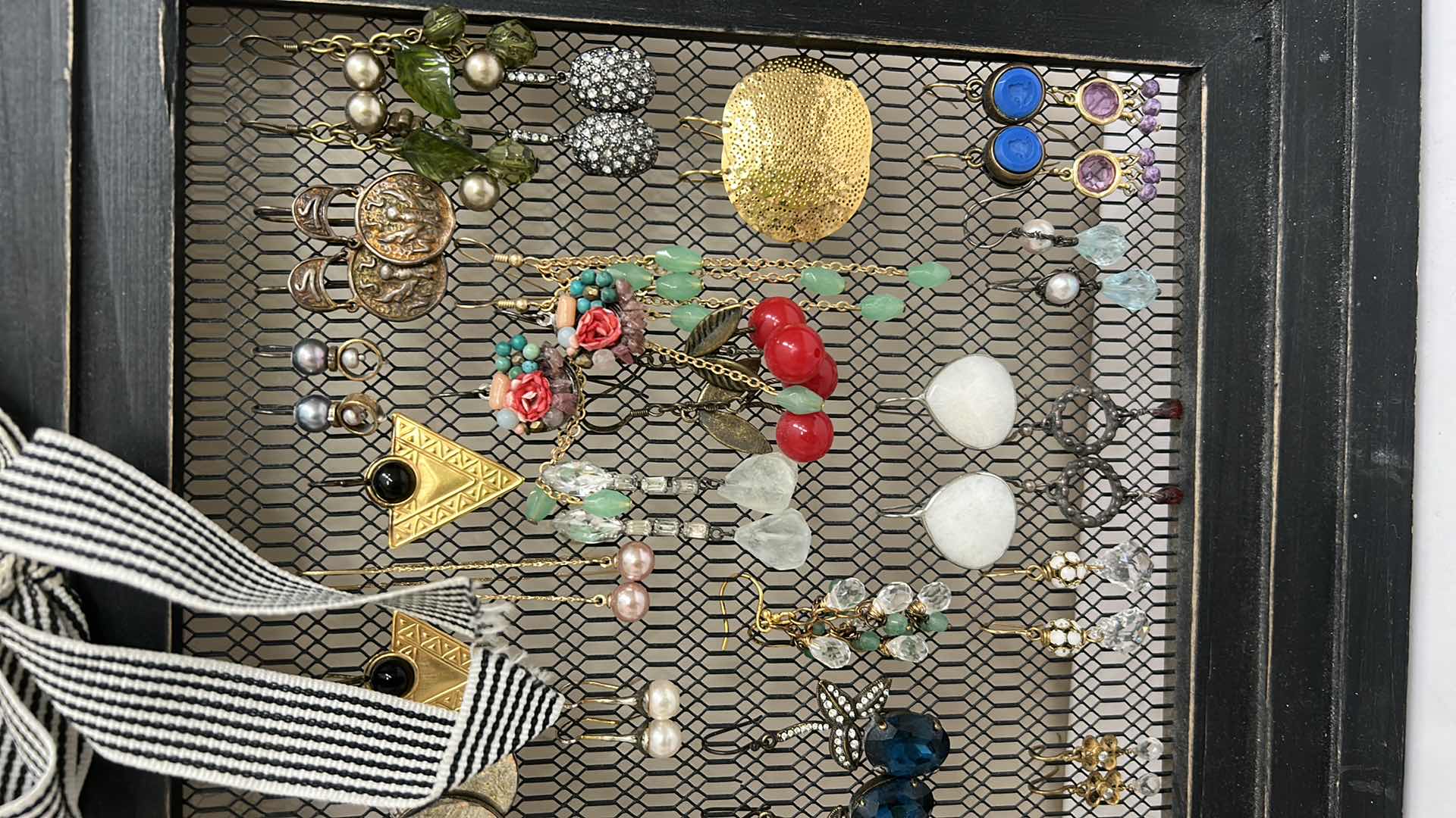 Photo 1 of COSTUME JEWELRY ASSORTMENT- EARRINGS WITH STAND