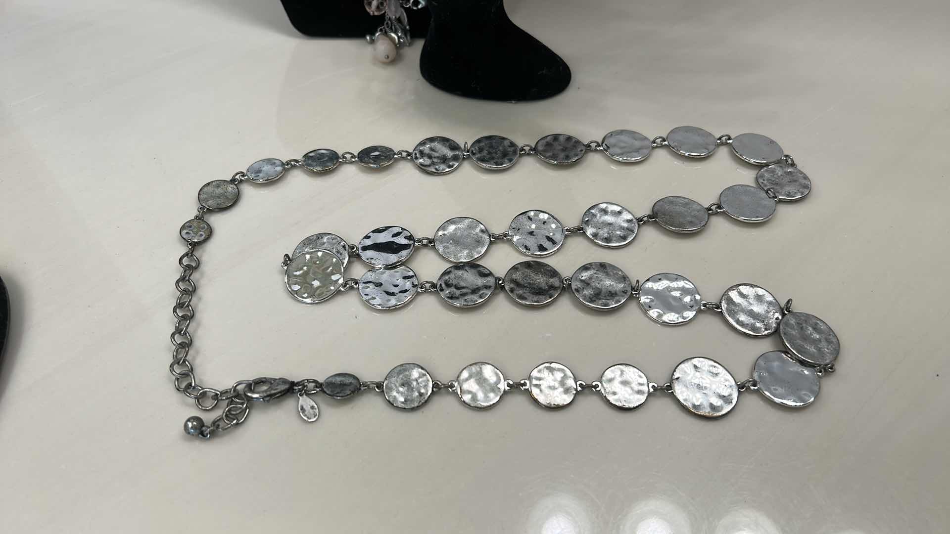 Photo 1 of COSTUME JEWELRY- 2 LONG CHICOS NECKLACE AND MARCY FELD BRACELET