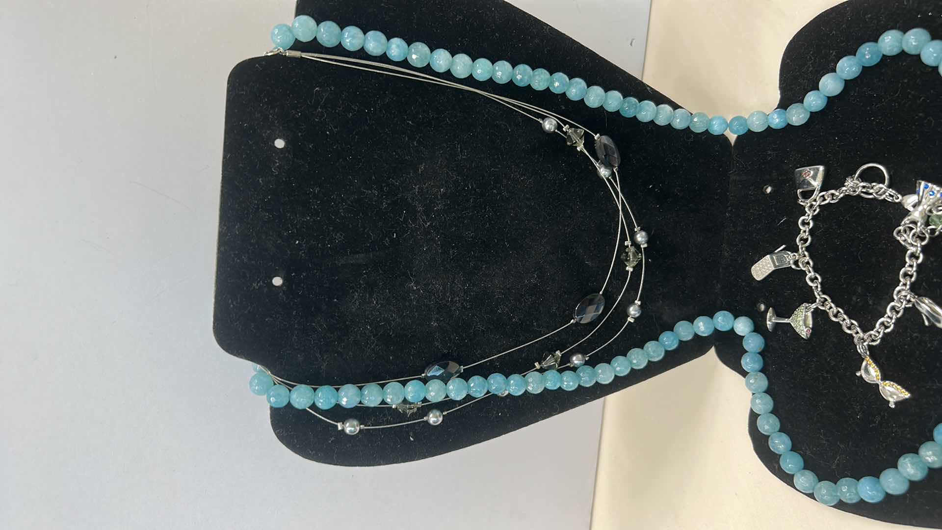 Photo 1 of COSTUME JEWELRY  - 2 NECKLACES AND BRACELET