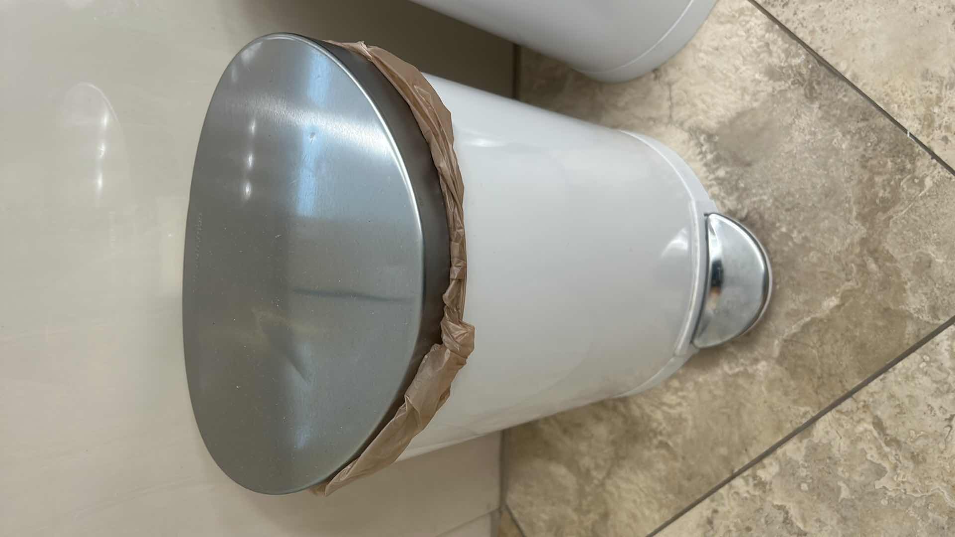 Photo 2 of 2 SMALL SIMPLE HUMAN TRASHCANS H13”