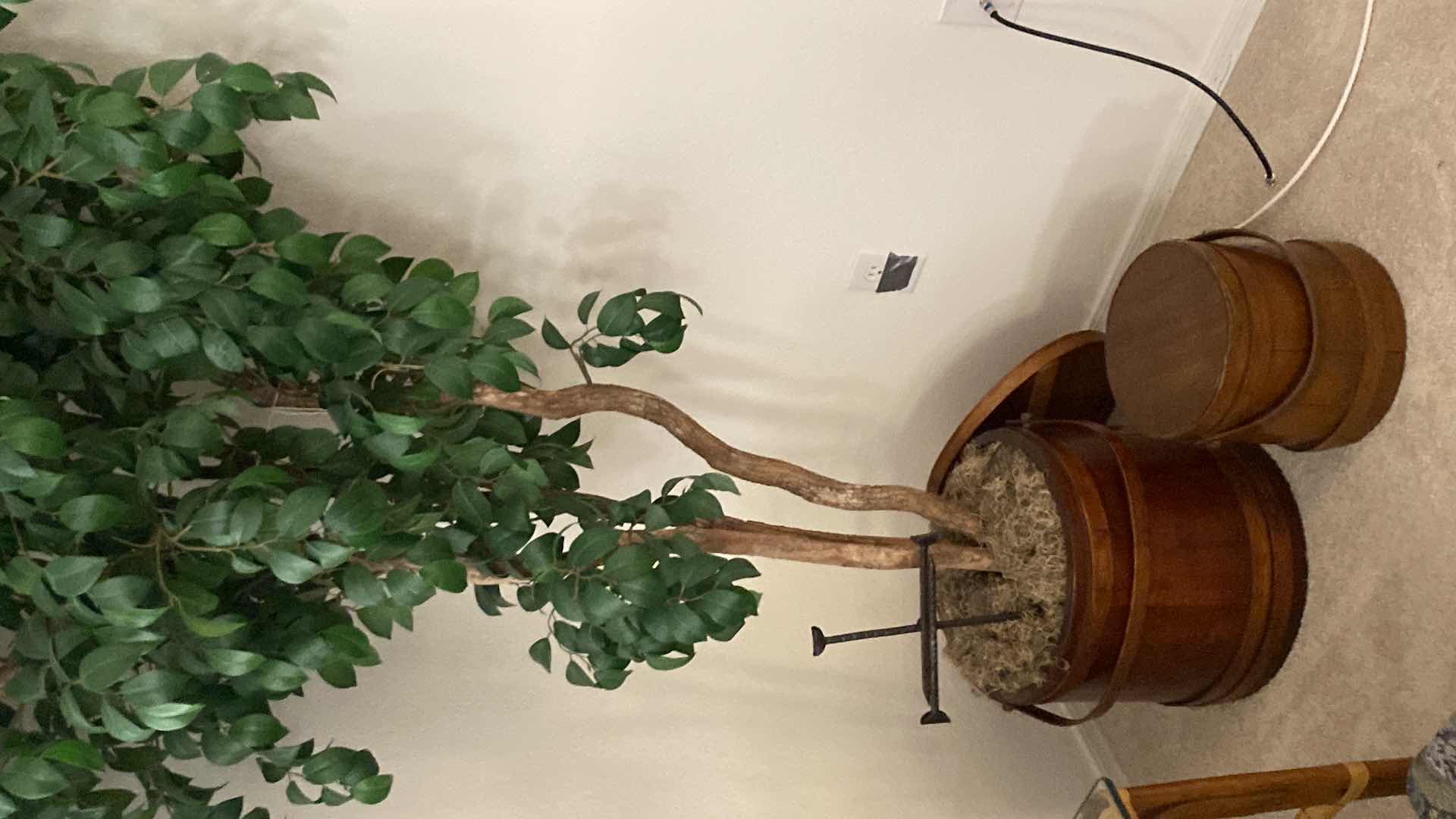 Photo 1 of FAUX TREE 94” & WOOD CONTAINER