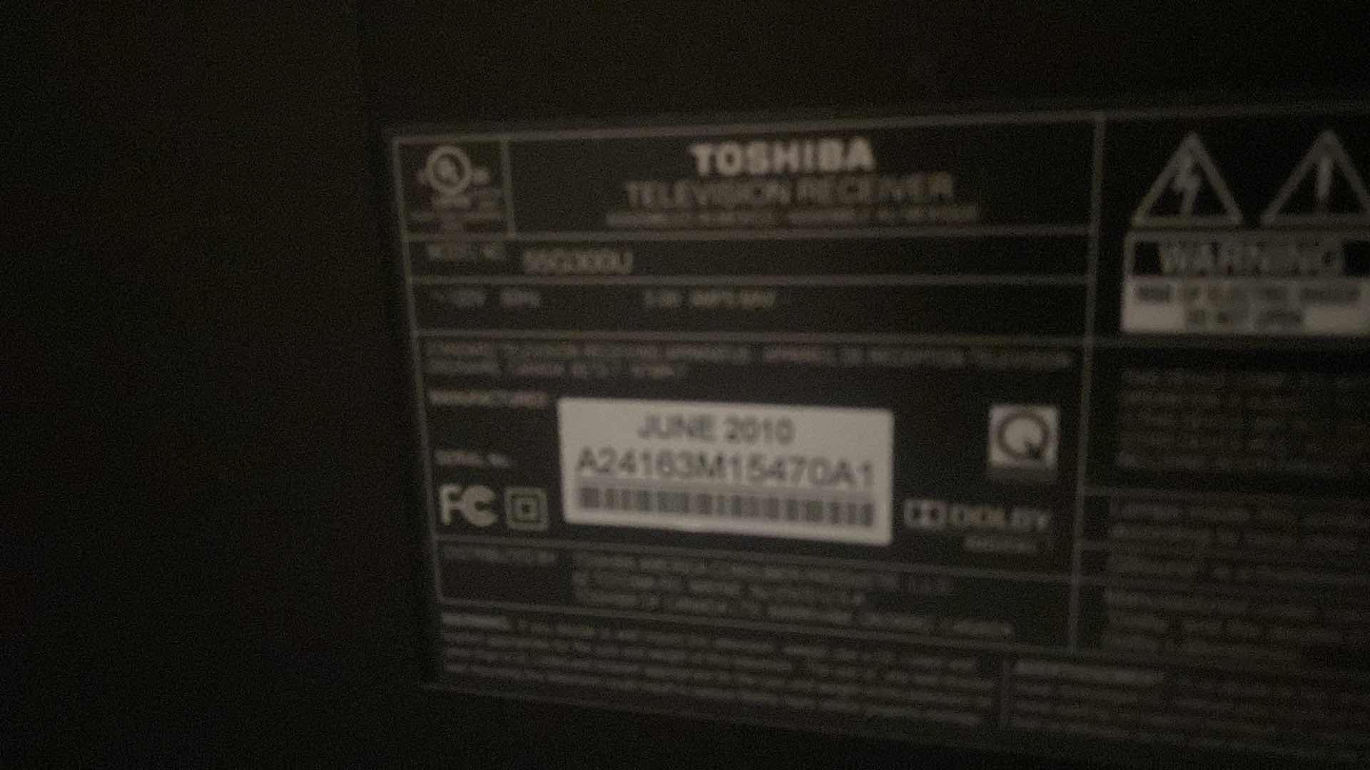 Photo 1 of 55" TOSHIBA TV WITH REMOTE