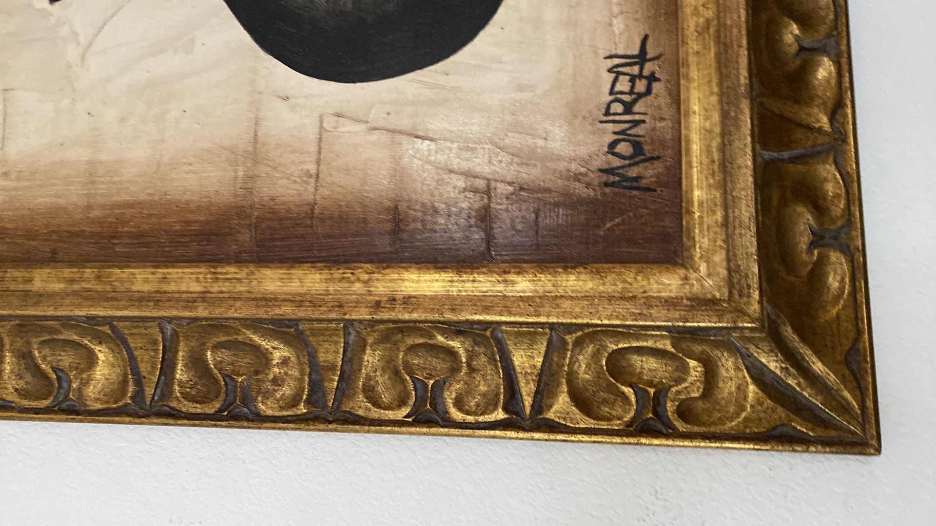 Photo 1 of FRAMED SIGNED STILL LIFE by MONREAL OIL PAINTING ARTWORK 55” x 27”